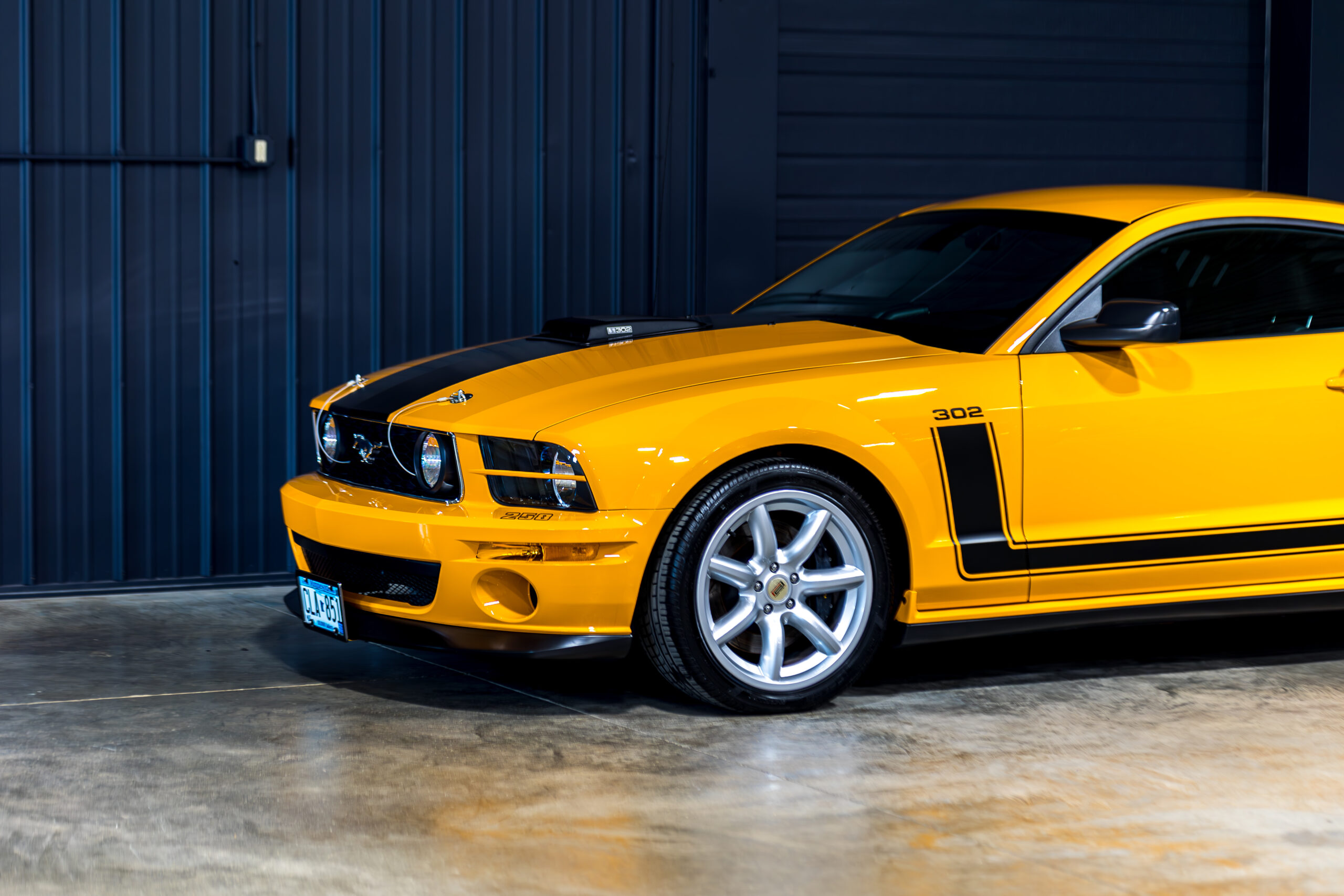 A 2007 Saleen Parnelli Jones Mustang gleaming with a flawless finish, courtesy of paint correction and ceramic coating.