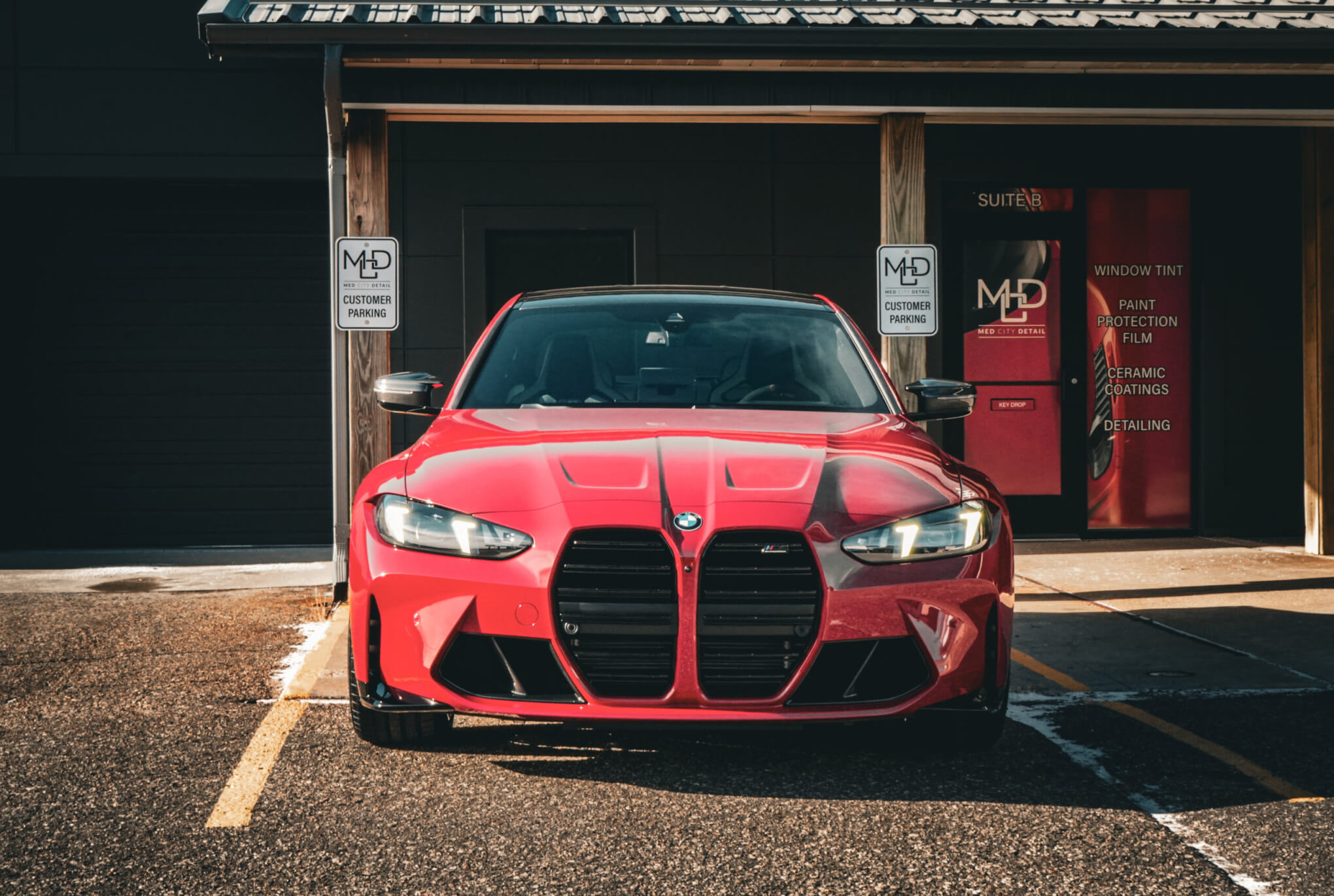 2025 BMW M3 Competition Protected with Ceramic Coating and Autobahn Ceramic Window Tint 2025 BMW M3 Competition with GYEON Infinite Ceramic Coating and Autobahn i3 Ceramic Window Tint